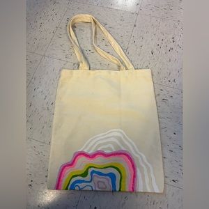 Hand painted canvas tote